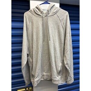 Fabletics Sweatshirt Mens 2XL Gray Lightweight Go To Hoodie Pullover Stretch